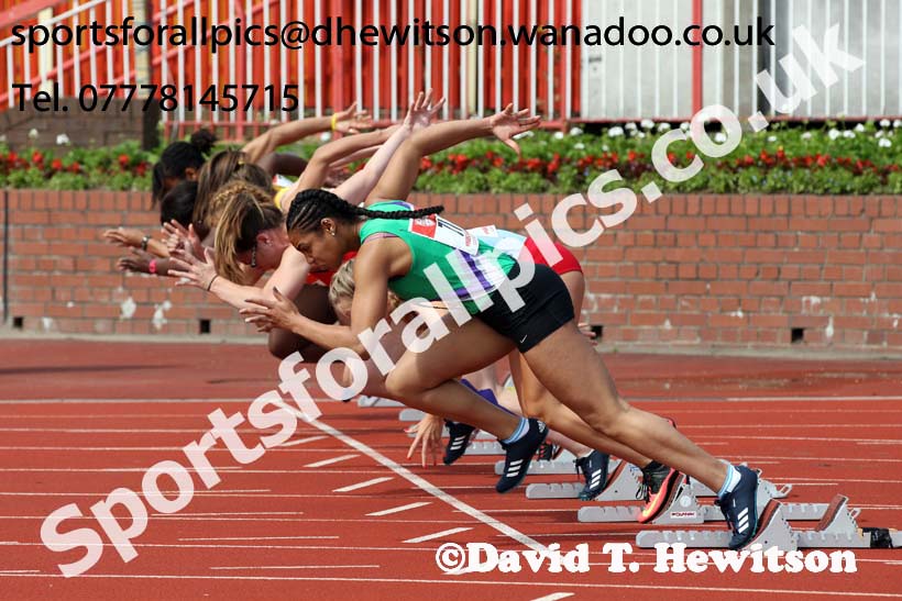 Girls sprints, English Schools Track and Field. Photo: David T. Hewitson/Sports for All Pics